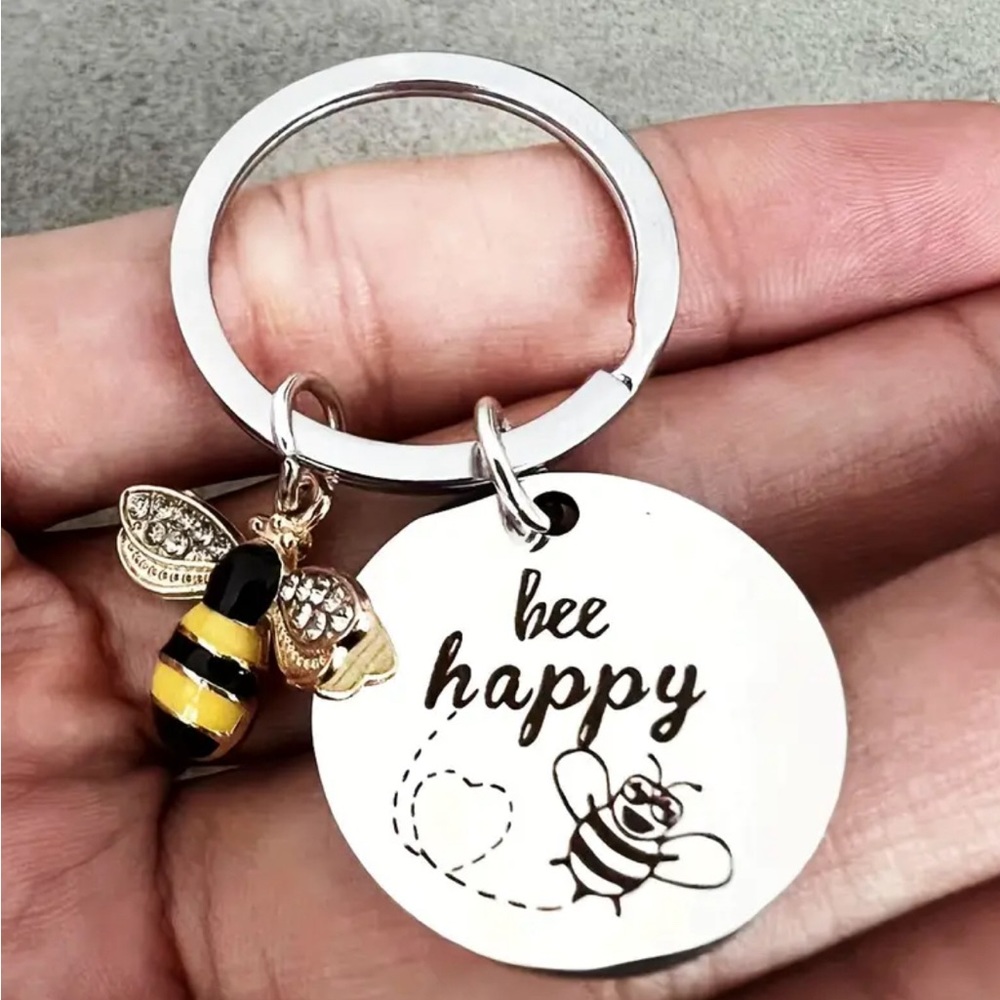 Bee Happy Keychain - Picture 4 of 4